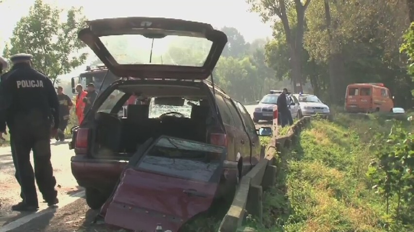 Dziewięć osób zostało rannych w wypadku pod Złotoryją