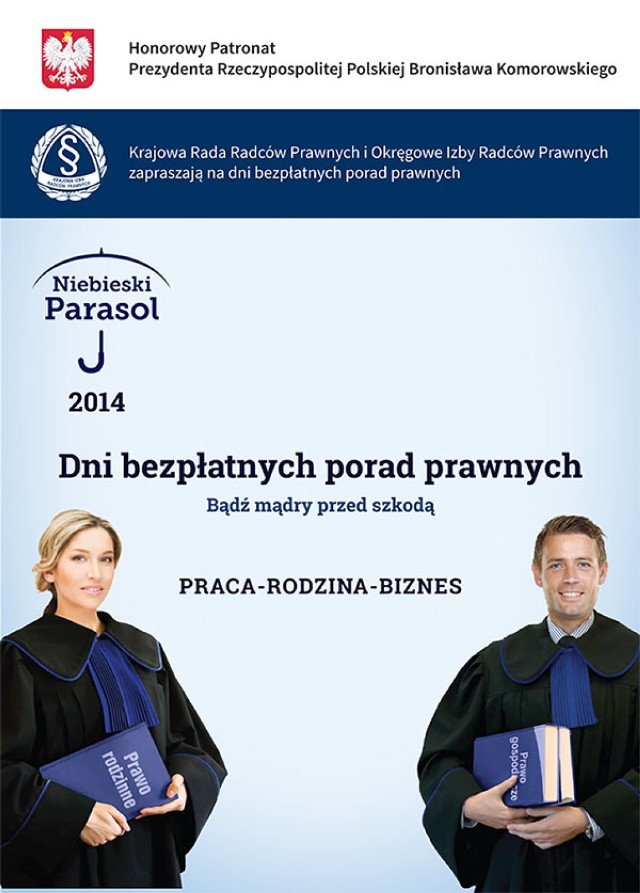 W ramach akcji "Niebieski parasol" we wrześniu w Opolu Lubelskim prawnicy udzielać będą bezpłatnych porad prawnych