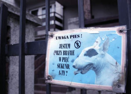 Tabliczka na bramie domu państwa W. ich samych nie ustrzegła przed własnym psem