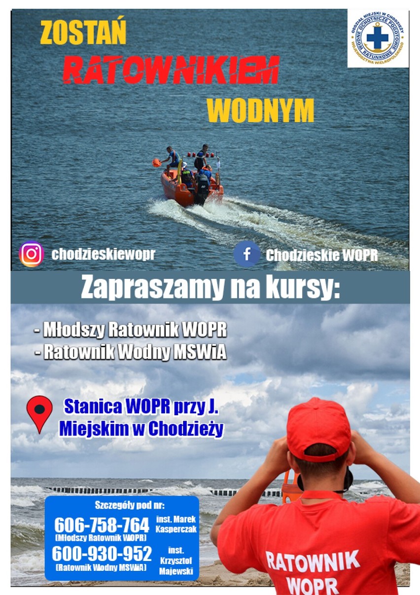 WOPR Chodzież organizuje kurs ratowników wodnych