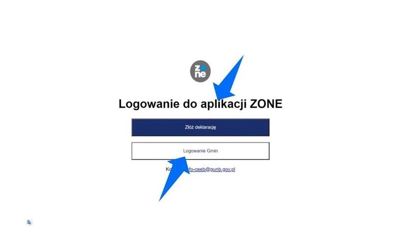 Wejdź na stronę ceeb.gov.pl i kliknij "Złóż deklarację".