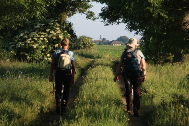 To wędrówka z 2019 roku Drogą Świętego Jakuba. W każdej miejscowości pielgrzymi zwiedzają kościoły i przybijają stemple do paszportu pielgrzyma.