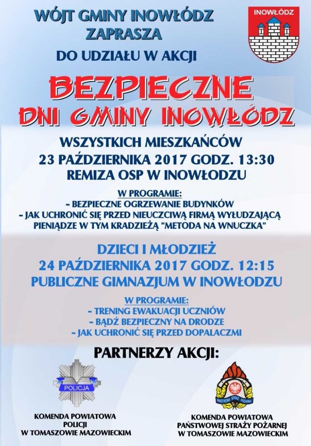 Bezpieczne dni gminy Inowłódz