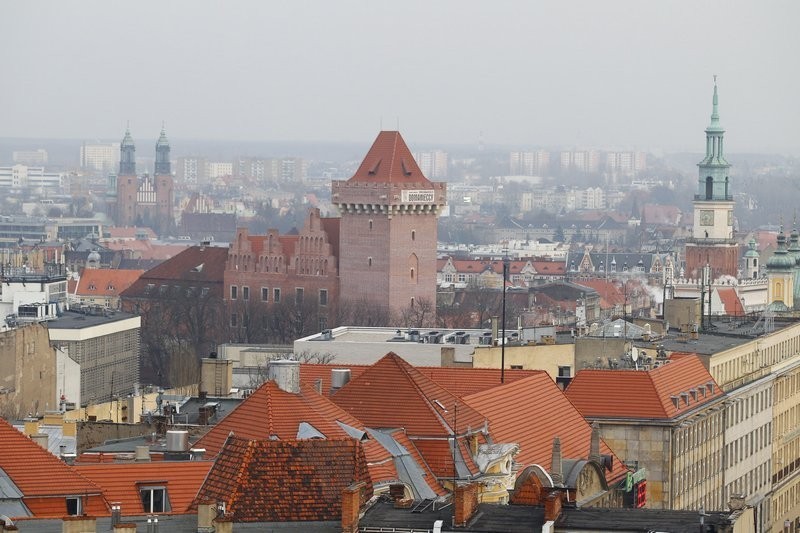 Panorama Poznania z dachu Okrąglaka [ZDJĘCIA]