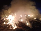 Nocny pożar w gminie Boniewo - spłonęło sto bel słomy