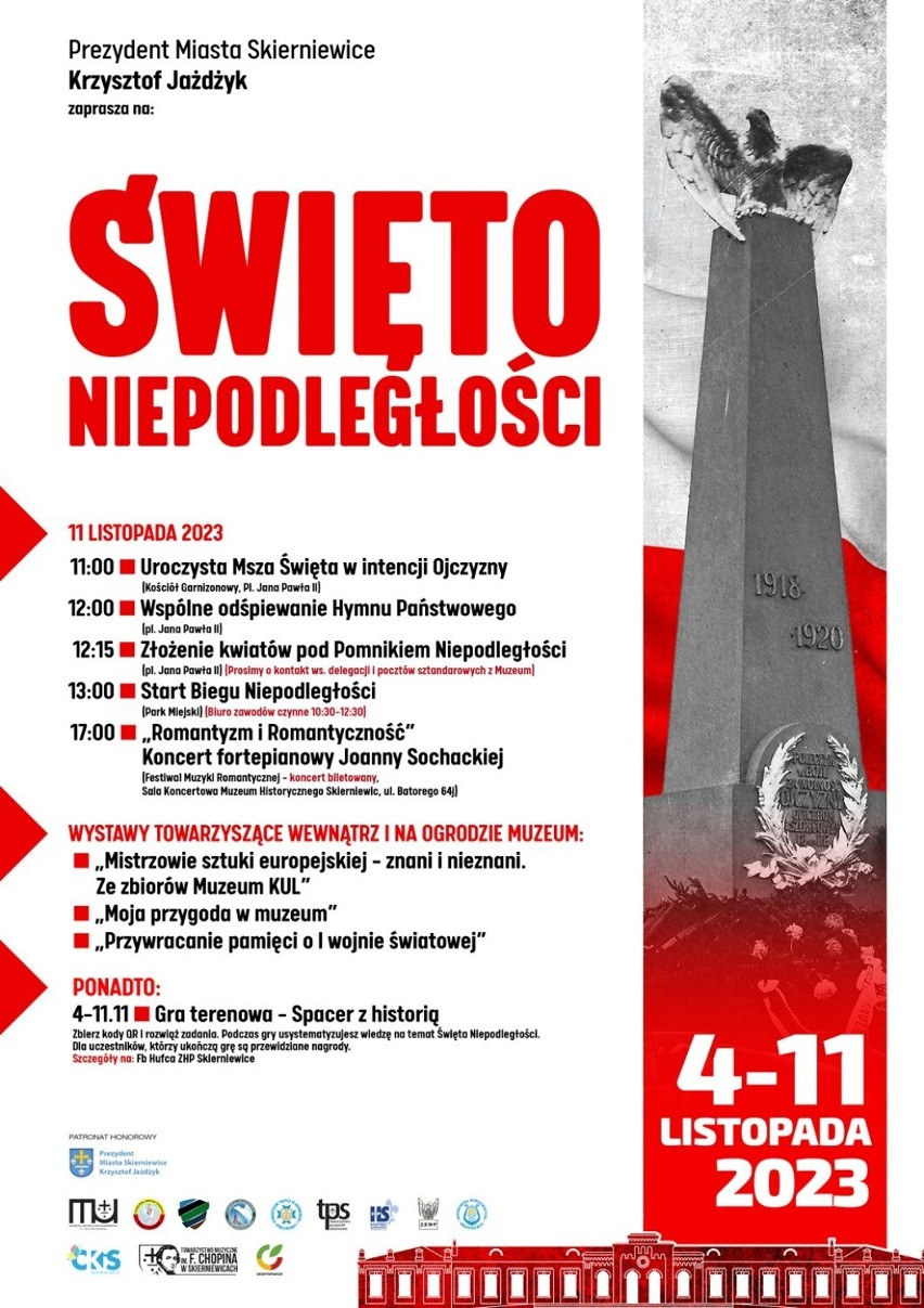 Obchody Święta Niepodległości w Skierniewicach, Rawie Mazowieckiej i Łowiczu. Jaki jest plan uroczystości?