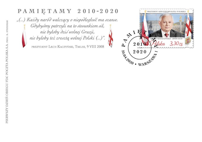 Poczta Polska wypuściła pamiątkowy znaczek z okazji 10. rocznicy katastrofy smoleńskiej