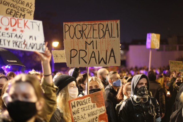 Protest kobiet w Katowicach