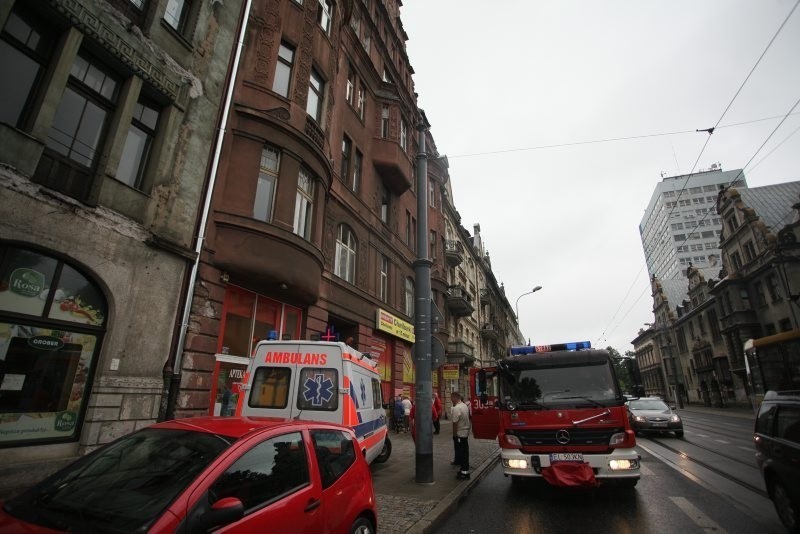Łódź: pożar na Piotrkowskiej