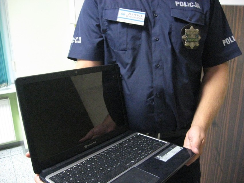 Policja w Kaliszu zatrzymała złodzieja laptopa