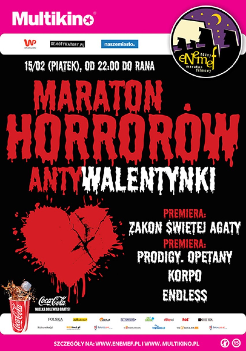 ENEMEF: Maraton horrorów - Antywalentynki. Wygraj bilety do Multikina w Zgorzelcu!