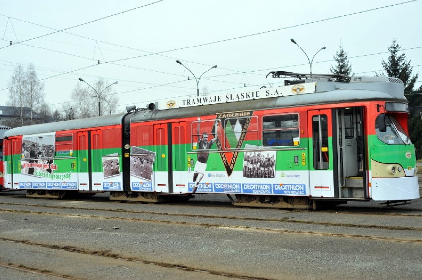 Tramwaje w Sosnowcu. Widzieliście już wóz w barwach Zagłębia? [ZDJĘCIA]