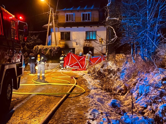 Pożar domu w Maruszynie