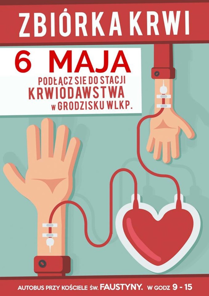 Grodzisk Wielkopolski: Już 6 maja ponownie będzie można oddać krew. Tym razem przy kościele św. Faustyny