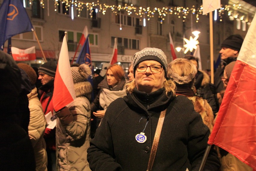 Protest przed siedzibą PiS w Łodzi