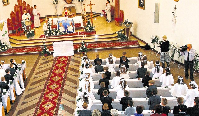 W parafii św. M. M. Kolbego transmitowane są także uroczystości pierwszej komunii św.