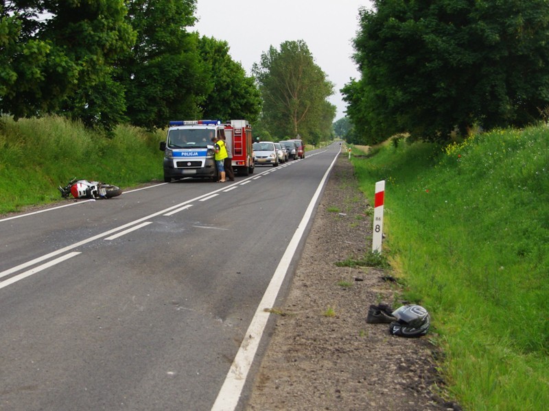 Wypadek na trasie Zamęcin - Lubiana - ZDJĘCIA - 09.06.2013
