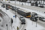 Sparaliżowany ruch samochodowy i pieszy w Kielcach. Śnieg i lód na ulicach. Szybko się nie poprawi