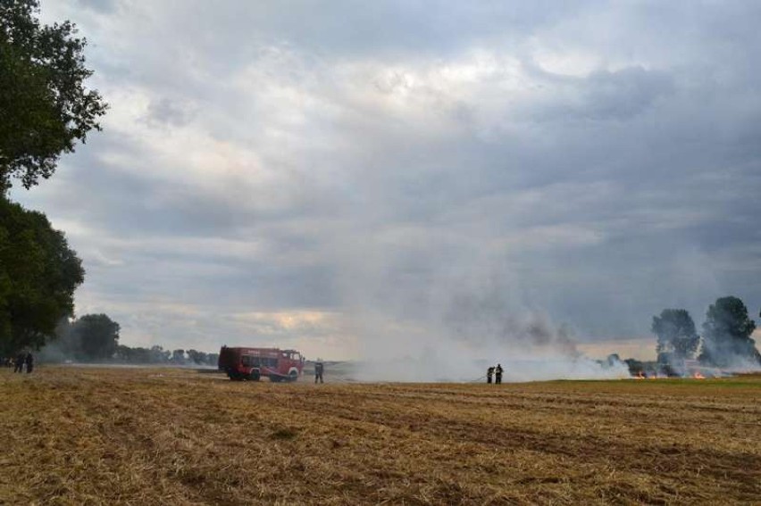 Pożar ścierniska w Choczu