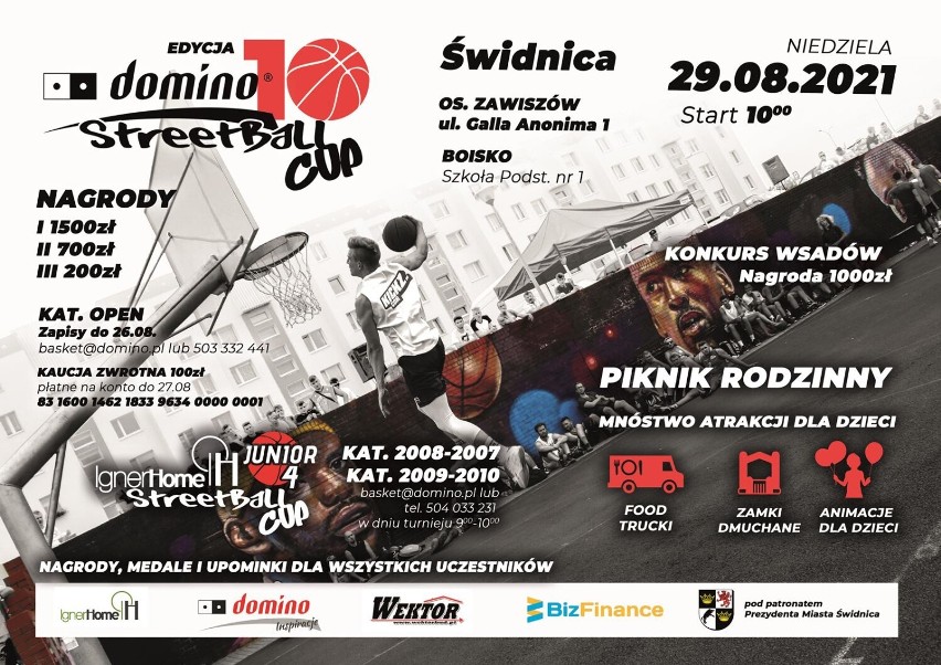 10 Turniej Koszykówki Domino Streetbal oraz piknik rodzinny w Świdnicy