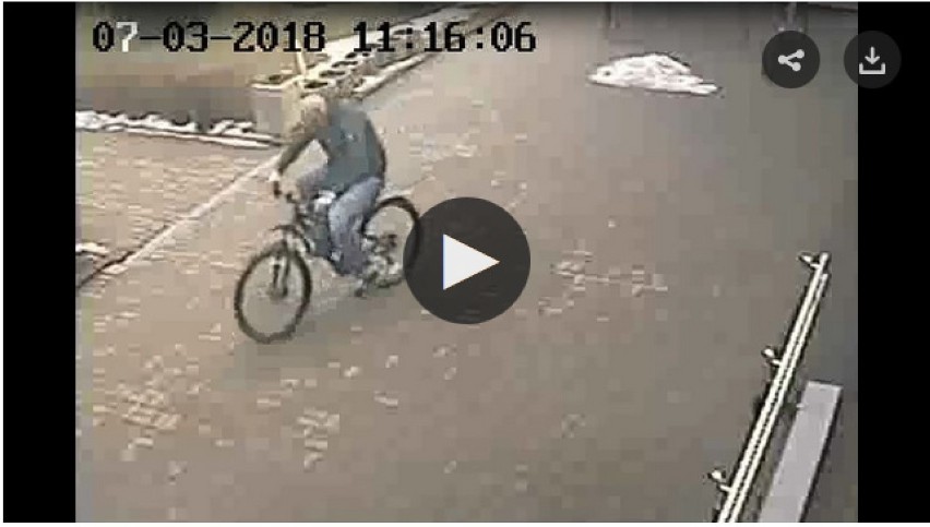 Złodziej bezczelnie skradł rower na terenie szkoły NAGRANIE Z MONITORINGU
