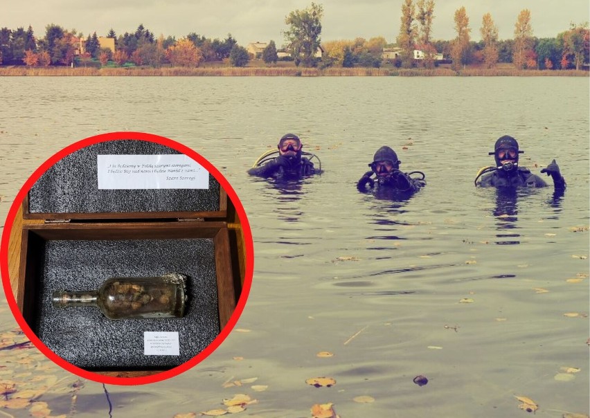 Butelka na dnie Jeziora Durowskiego okazała się być kapsułą czasu. Nurkowie wyłowili ją po 86 latach! Kim oni są?