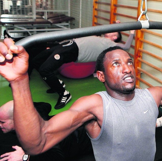 David Abwo ma zaległości treningowe, ale mocno pracuje, aby te braki szybko nadrobić