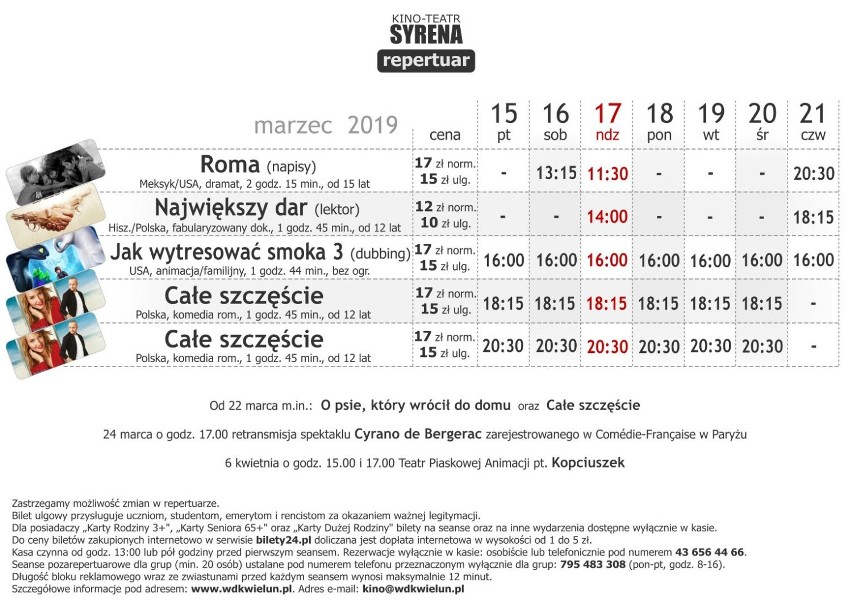 Repertuar kina Syrena w Wieluniu od 15 do 21 marca [ZWIASTUNY]