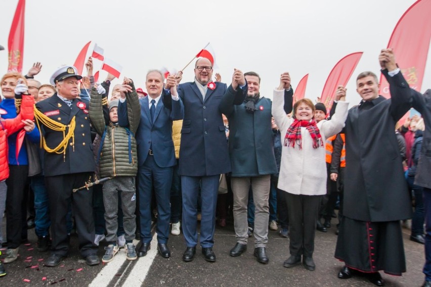 10.11.2018, Gdansk. Otwarcie mostu na Wyspę Sobieszewską