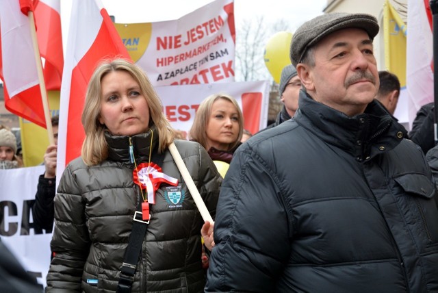 Przedsiębiorcy z Lubelszczyzny protestowali przed siedzibą wojewody