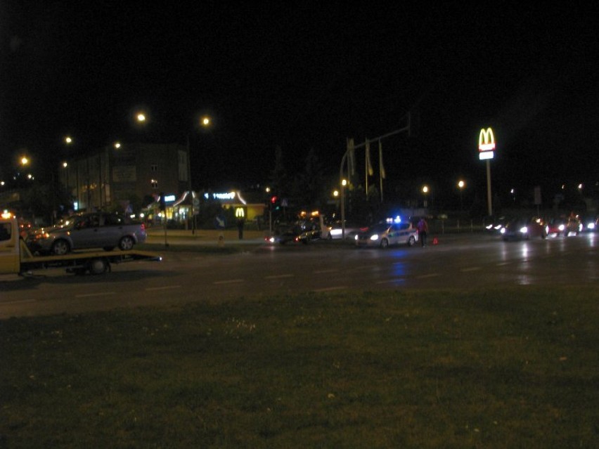 Kolizja przy McDonaldzie w Białymstoku