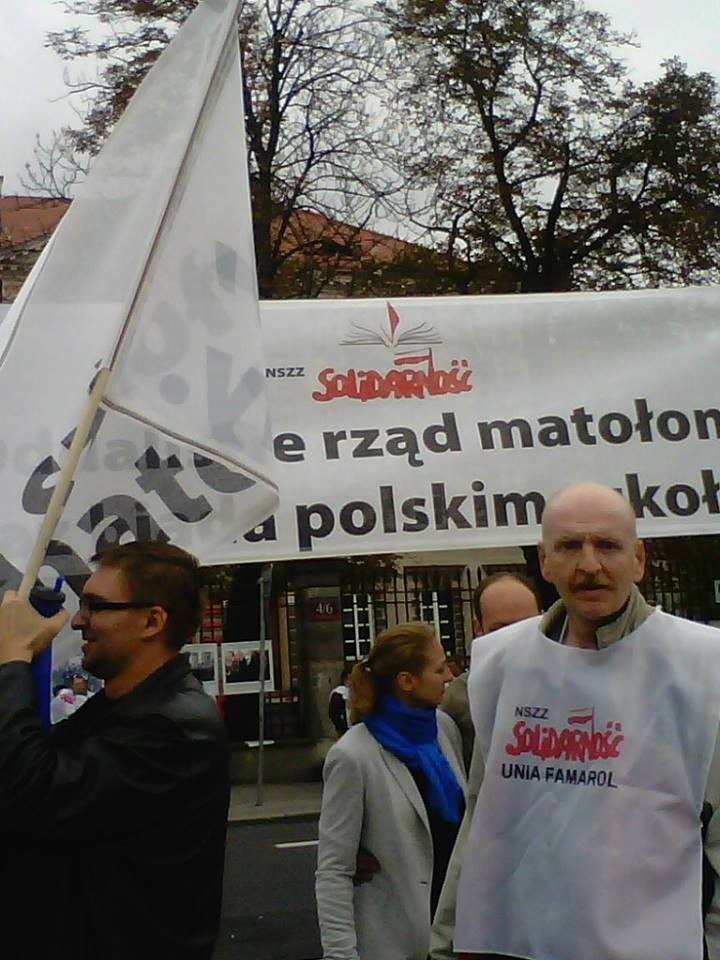 Protest związkowców w Warszawie. Pleszewianie z Solidarności...