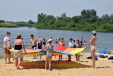 Świetna zabawa na kąpielisku w Pińczowie. Tłumy korzystały z upalnej pogody [WIDEO, ZDJĘCIA]