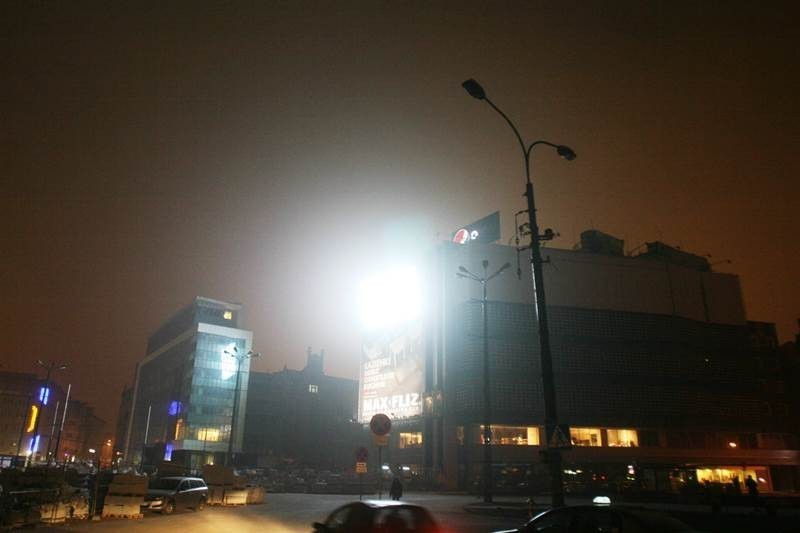 Ciemności w centrum Katowic; sbota 16.11.2013