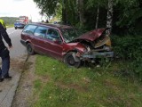 25.07.2020 wypadek na trasie Nowa Karczma - Trzepowo. Jedna osoba została ranna