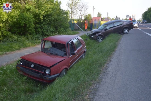 Wypadki w województwie lubelskim: 40-latek wymusił pierwszeństwo i jechał z zakazem