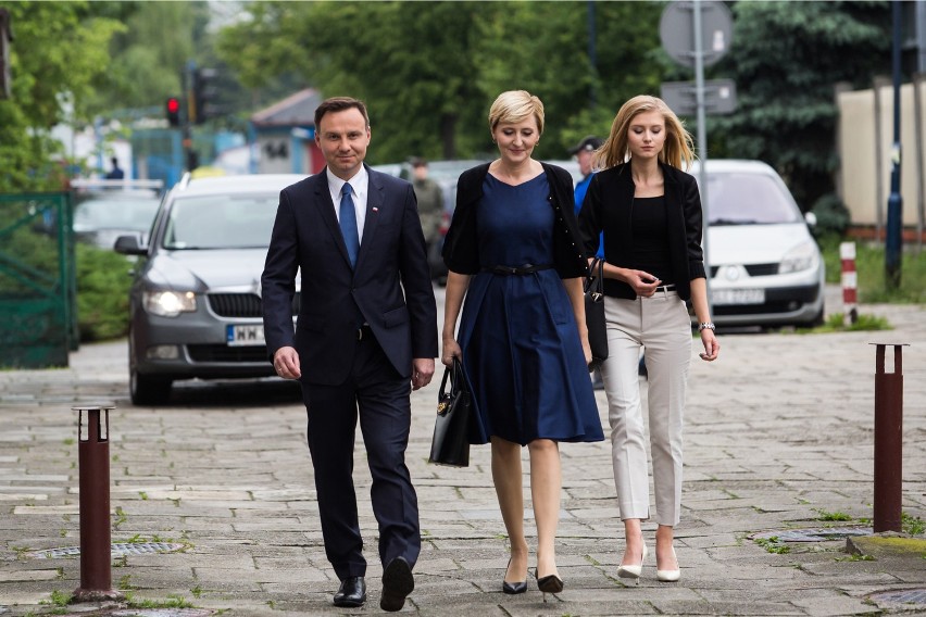 Andrzej Duda głosował z rodziną w Krakowie.