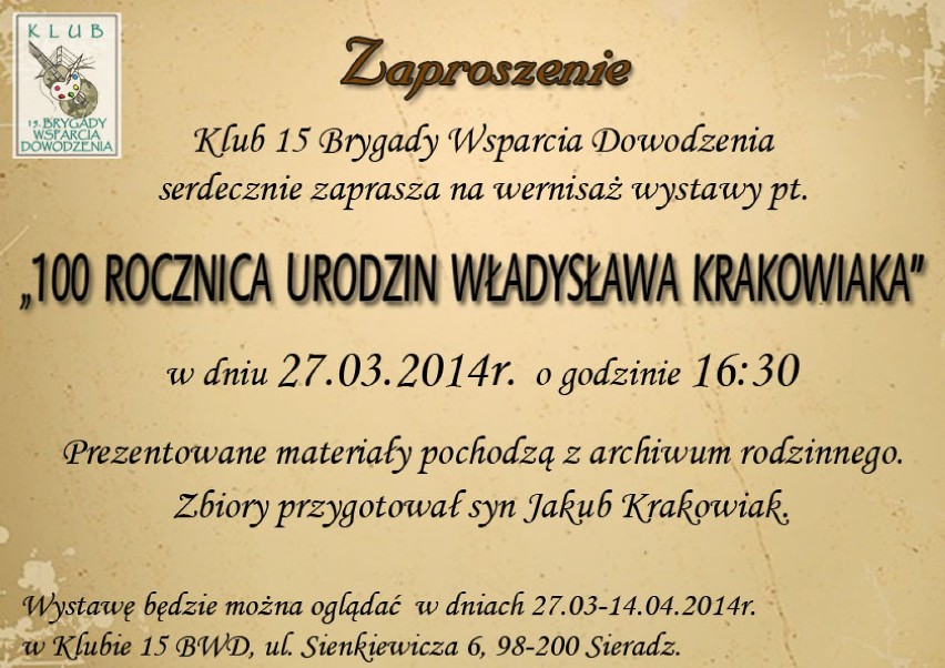 Klub wojskowy w Sieradzu: rodzinna wystawa w rocznicę...