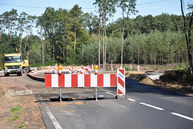 Zdjęcia z aktualnego stanu prac przy budowie ronda