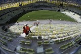 Kontrola policji na stadionie PGE Arena Gdańsk przed ekstraklasowym meczem Lechii Gdańsk