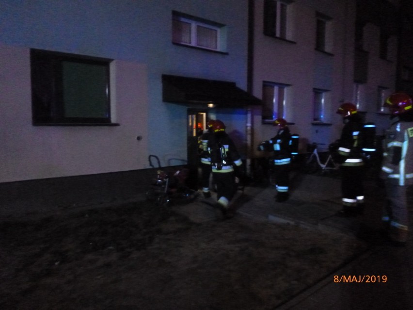 Pożar i zadymienie w bloku przy ul. Tysiąclecia 3 w Lublińcu...
