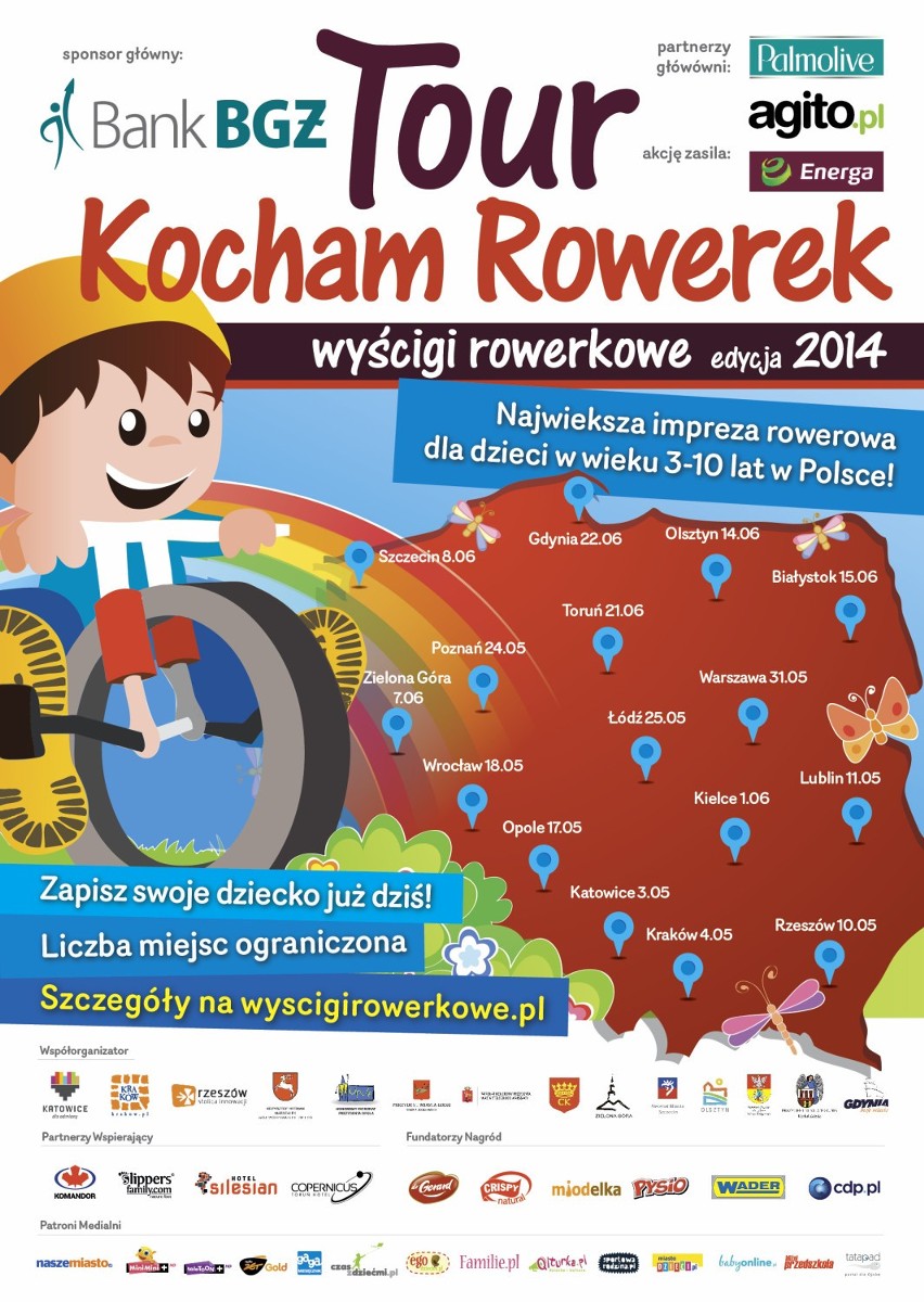 Wszystkie dzieci na start!  Rusza Tour Kocham Rowerek 2014!