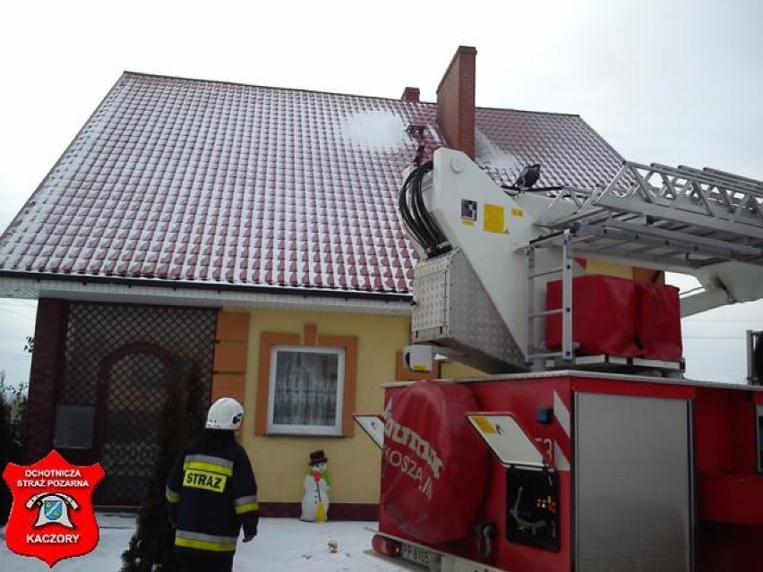 OSP Kaczory: pożar w kominie