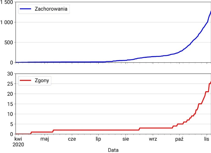 Koronawirus: raport z powiatu puckiego. Piątek, 6 listopada. 67 nowych zakażeń. Łącznie mamy w powiecie puckim 1 272 przypadki zachorowań