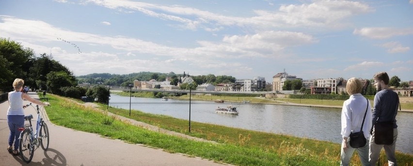 Kraków. Jest zgoda na kładkę łączącą Dębniki i Zwierzyniec. Ma być w formie wstęgi [WIZUALIZACJA, ZDJĘCIA]