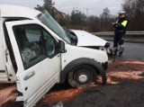 Wypadek na drodze krajowej 44 w Babicach [ZDJĘCIA]