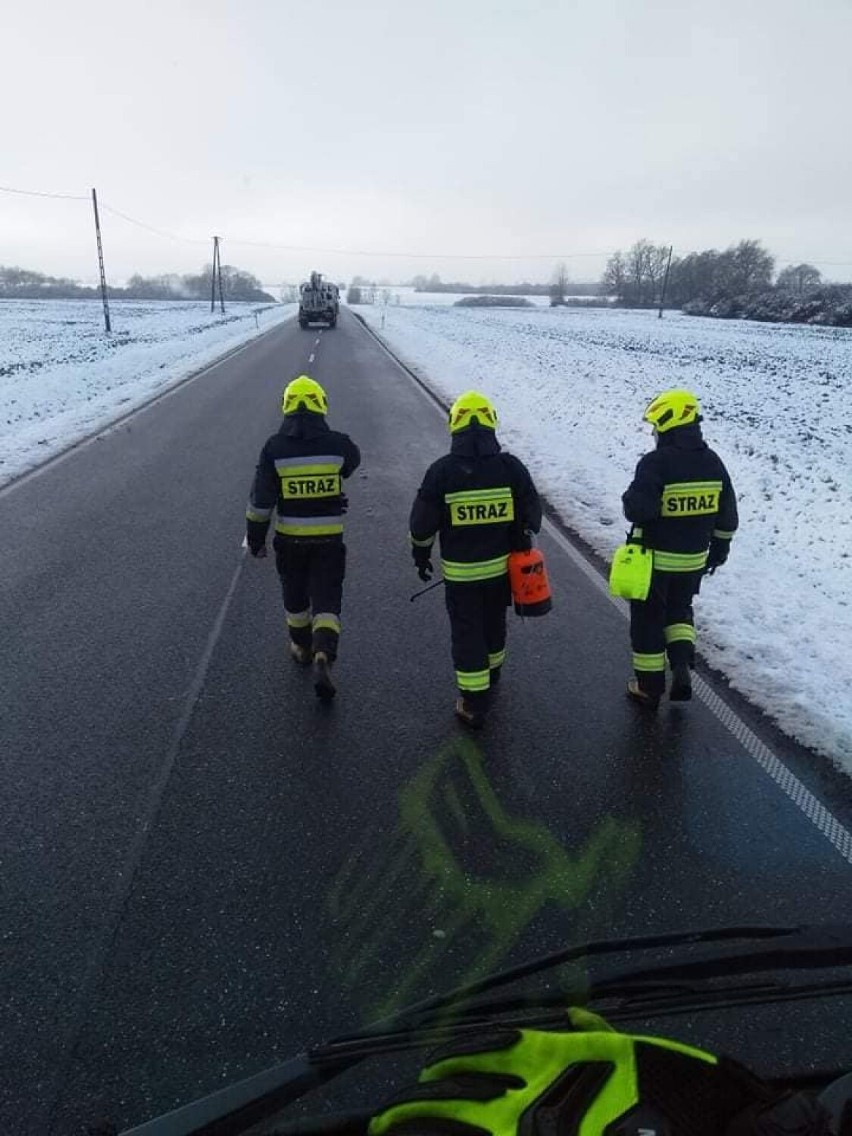 Połamane konary, zerwane linie, kolizje. W pow. wieluńskim i okolicy zima dała się we znaki