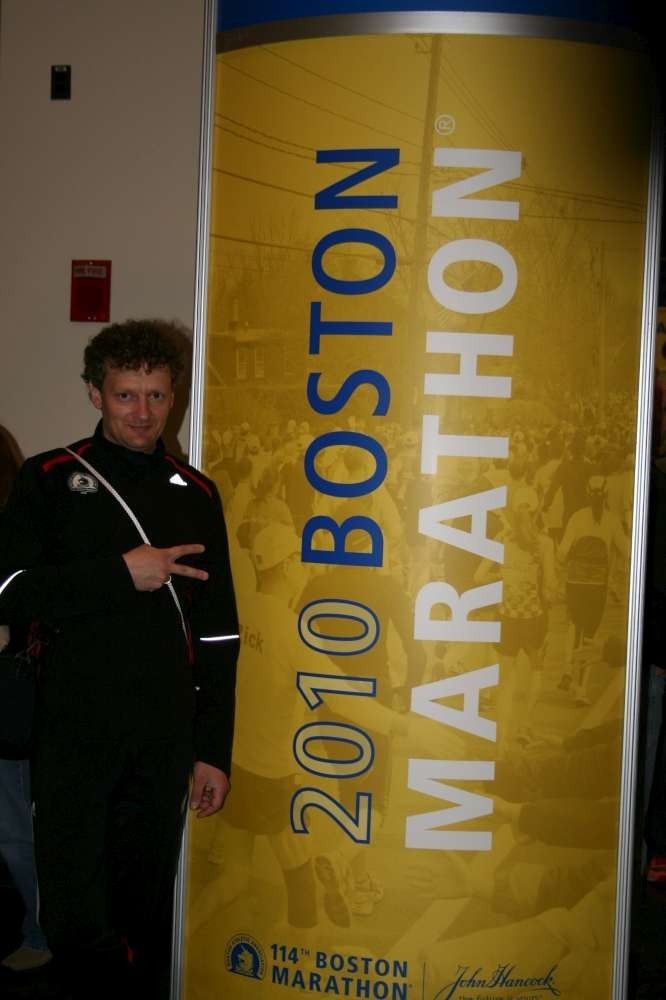 Piła: Rafał Warżała biegł w maratonie bostońskim! Przeżył.