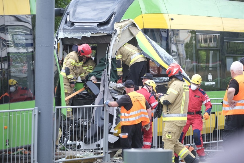 W wyniku zderzenia tramwajów rannych zostało 30 osób, w tym...
