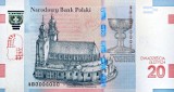 Gniezno na banknotach z okazji 1050. rocznicy Chrztu Polski